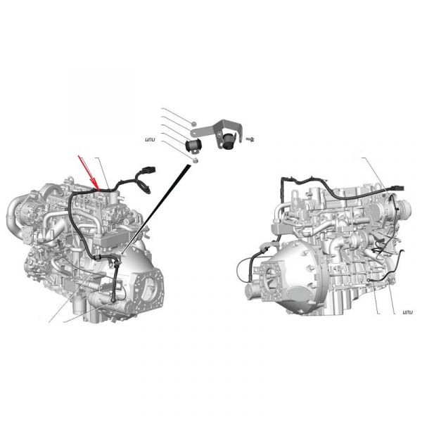 Провод (клеммы) аккумулятора ГАЗель NEXT (+) дв. серии "G" (ООО "Арзамасское ПО Автопровод" ГАЗ Оригинал) /А21R22.3724050-30/