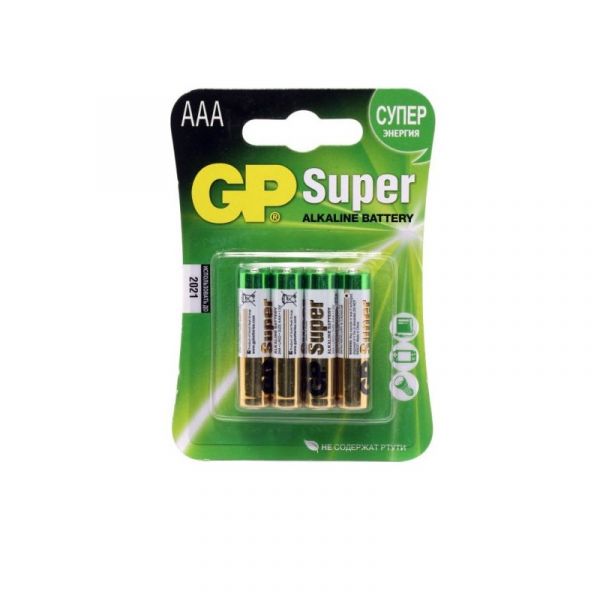 Батарейка GP BATTERIES LR03/AAA алкалиновая /gp24a2cr4/