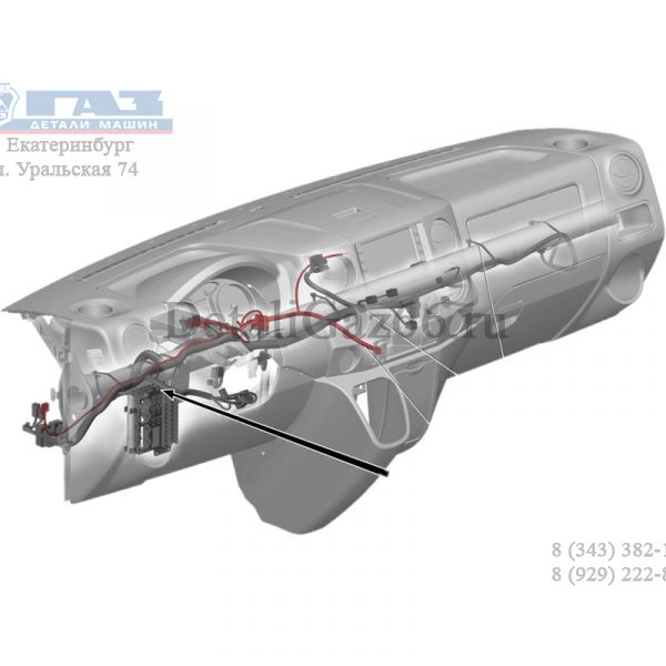 Автопроводка жгут ГАЗель NEXT дв. 275 Evotech ЕВРО-5 панели приборов (ООО "Автокомплект"  ГАЗ) /А21R23.3724229-20/