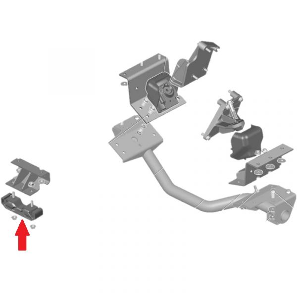 Подушка КПП ГАЗель NEXT (ОАО "Балаковорезинотехника"  ГАЗ Оригинал) /А21R22.1001050/