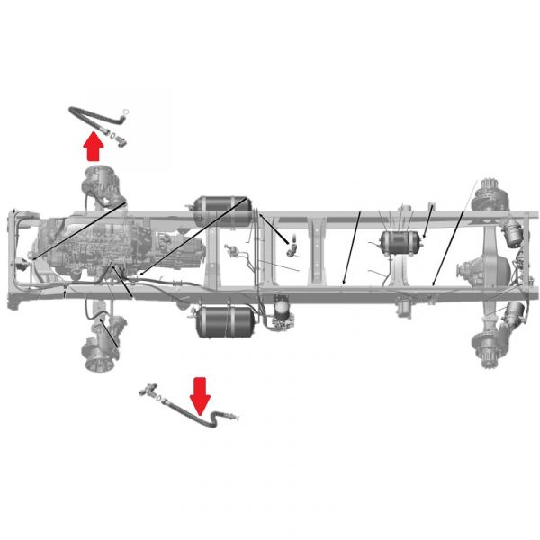 Шланг тормозной перед. Валдай, ГАЗон NEXT (Ал Компани  ГАЗ Оригинал) /33104.3506025-11/