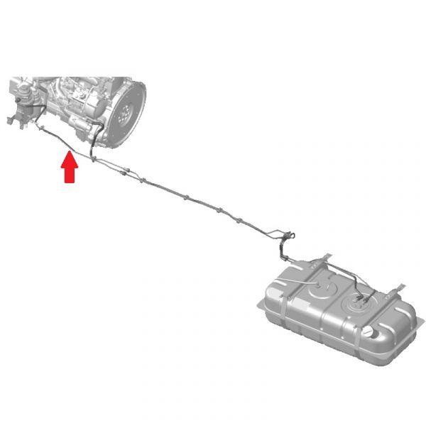 Трубка топливная подачи к фильтру ГАЗель NEXT (ТИССАН ООО  ГАЗ Оригинал) /А21R22.1104075-01/