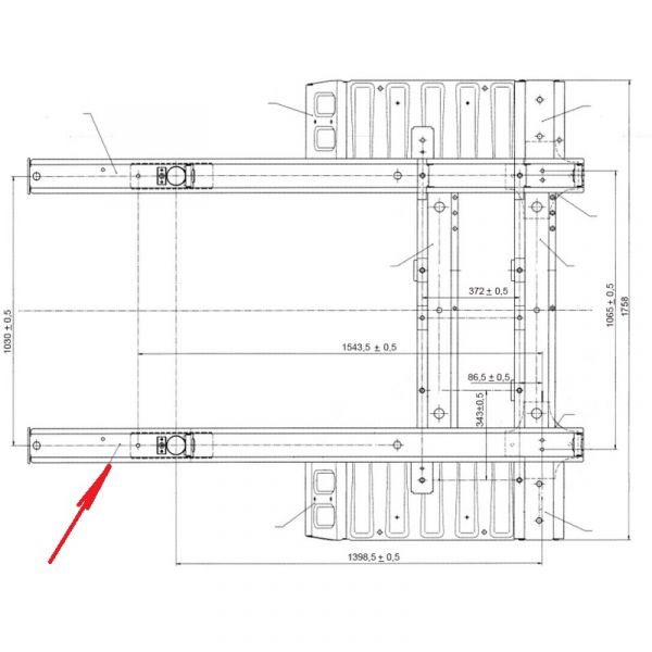 Лонжерон перед. ГАЗель NEXT лев. (ООО "Автомобильный завод "ГАЗ") /А21R23-5101023/