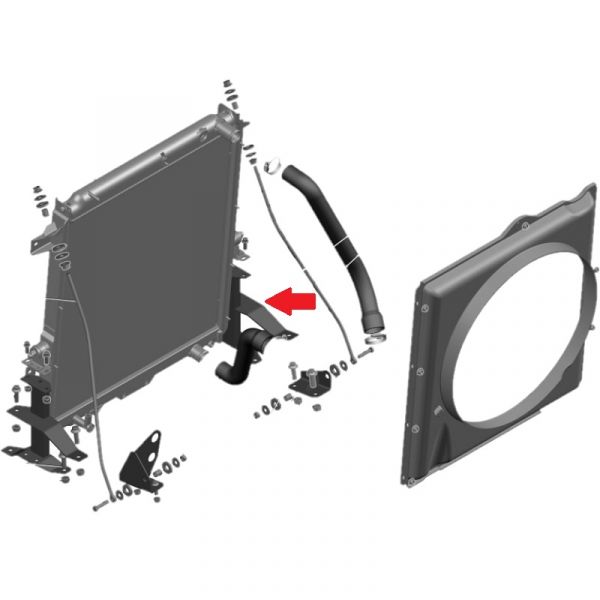 Кронштейн крепл. радиатора ГАЗон NEXT правый (10 т.) (ПАО "ГАЗ") /C41RB3-2801078/