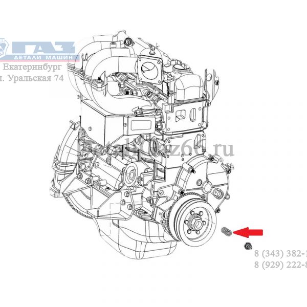 Штуцер датчика давления масла дв. УМЗ (ПАО "ГАЗ") /298400-П29/