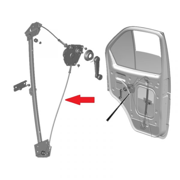 Стеклоподъемник ГАЗель лев. (ООО"ПАВЛОВСКИЙ АВТОБУСНЫЙ ЗАВОД") /А220-6104013/