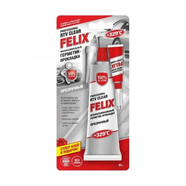 Герметик прокладка "FELIX" проф. (прозрачный) (85 гр) /411040058/