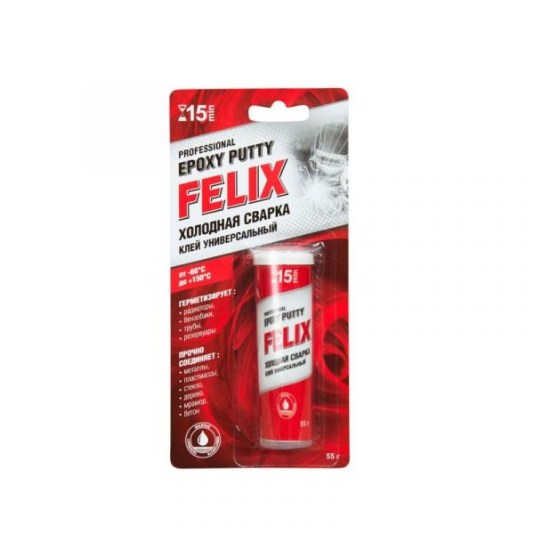 Холодная сварка Клей для металла FELIX (55 гр) /411040151/