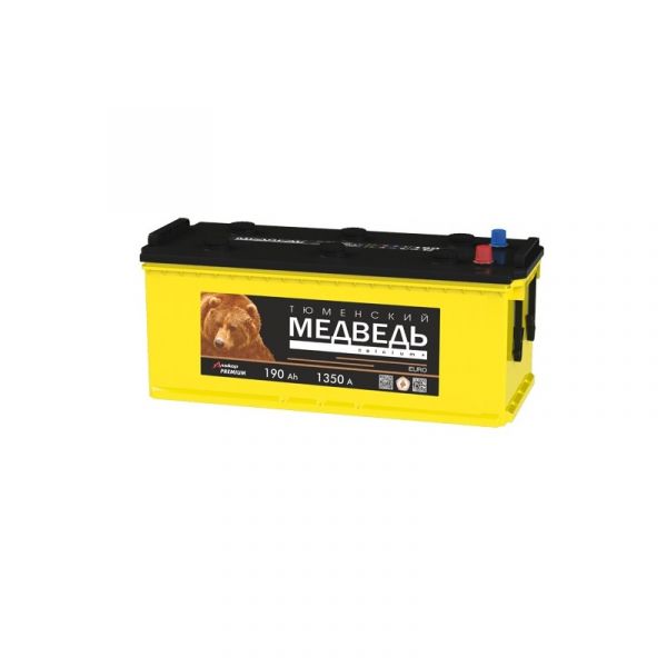 АКБ Тюменский медведь 190 А/ч, 1350А, п/п, (конус) 12 В (513х225х225) /6ст190lad5/