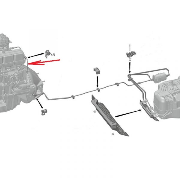 Трубка топливная подвод. к двигателю (нержав.) (штуцер.) ГАЗель ЕВРО-3 (ИАТ) /А31R33.1104128/