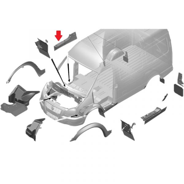 Накладка декоративная правая Соболь ("Профит-НН"  ГАЗ) /2705-5401622-10/