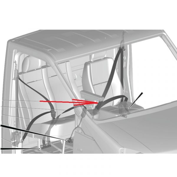 Ремень безопасности поясной ГАЗель NEXT (Сосновскавтокомплект) /А21R23.8217018-30/