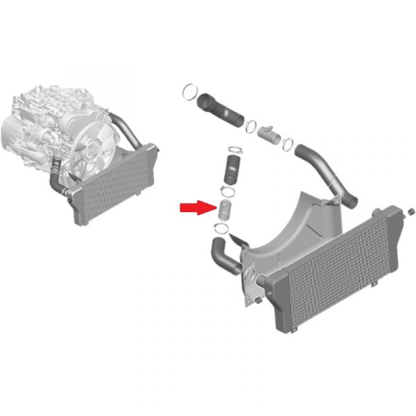 Труба соединительная шлангов охладителя ГАЗель NEXT дв. "G" (ООО "Автомобильный завод "ГАЗ") /А21R22-1172145/
