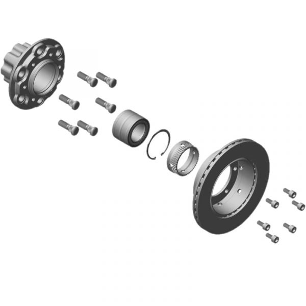 Ступица зад. ГАЗель NEXT (4.6 т.) в сб. (тормозной диск и подшипник) (ПАО "ГАЗ" Оригинал) /С41R92-3104006/