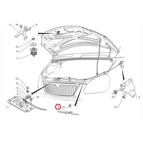 Скоба крепления тормозной трубки ГАЗ-3307,3308 (ПАО "ГАЗ") /51-3506044/