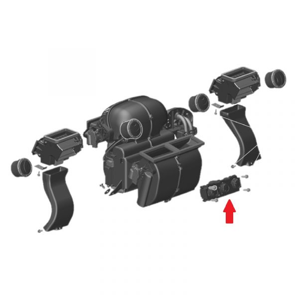 Блок управления отопителем ГАЗель (бизнес) (панель NEXT) (ГАЗ Оригинал) /3221.8109021/