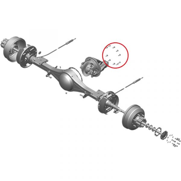 Болт М10-6gх25 курепления редуктора з/моста (ПАО "Завод Красная Этна" ГАЗ Оригинал) /4593186-315/