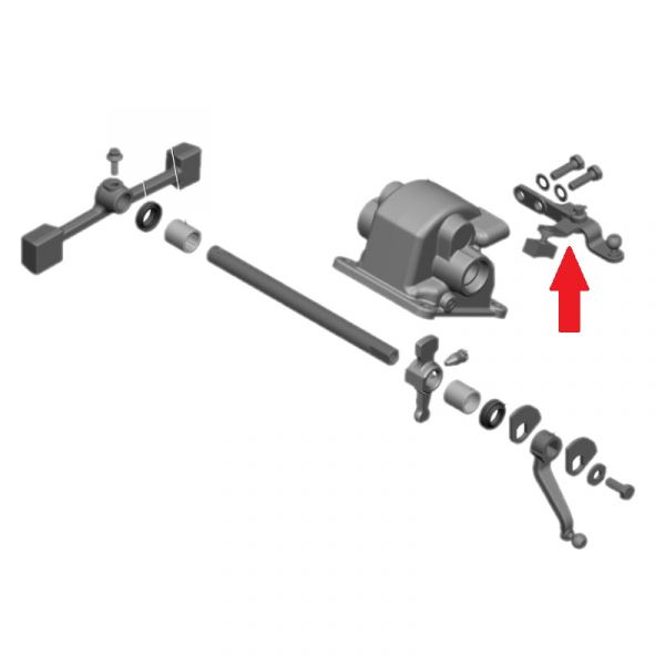 Рычаг выборки с опорой дистанционной крышки КПП ГАЗель NEXT (ООО "НИЖЕГОРОДСКИЕ МОТОРЫ"  ГАЗ Оригинал) /А31R32-1702152-10/