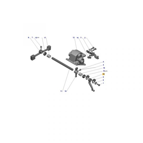 Рычаг включения дистанционной крышки КПП ГАЗель NEXT (ООО "НИЖЕГОРОДСКИЕ МОТОРЫ"  ГАЗ Оригинал) /А31R32-1702149-10/