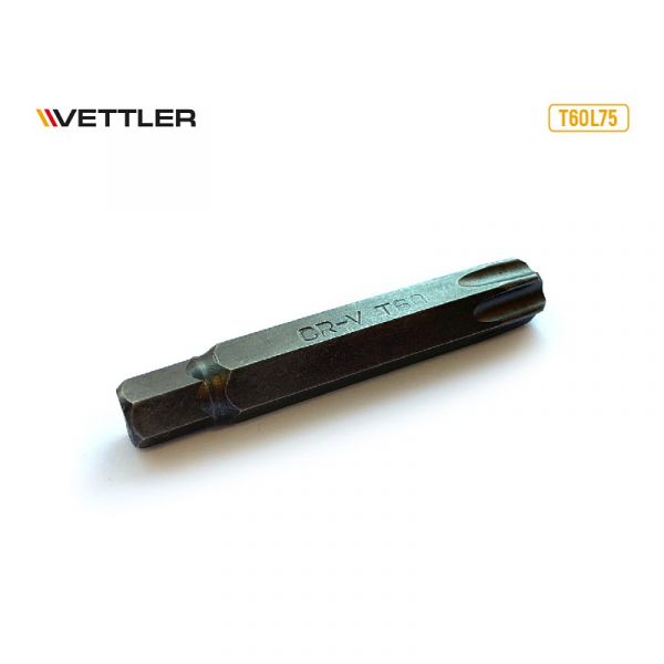 Бита Torx Т60 длина 75 мм.(VETTLER) /T60L75/