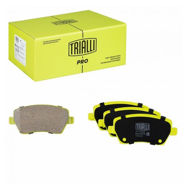 Колодки торм. перед. ВАЗ-Largus дв. 16 кл. (к-т 4 шт) керамические (TRIALLI PRO) /pf1402cr/