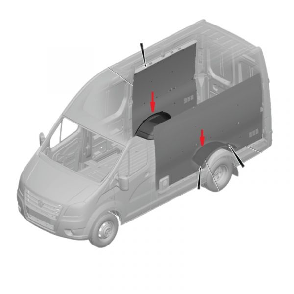 Кожух арки заднего колеса ГАЗель NEXT ЦМФ (ОАО "Сосновскагропромтехника"  ГАЗ Оригинал) /А31R23-5102052/