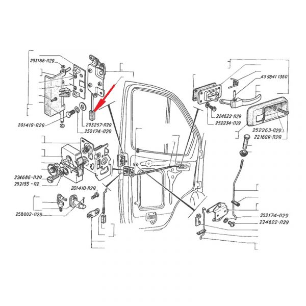 Наконечник тяги наружной ручки двери ГАЗ (стигма-нн  ГАЗ) /3302-6105278/