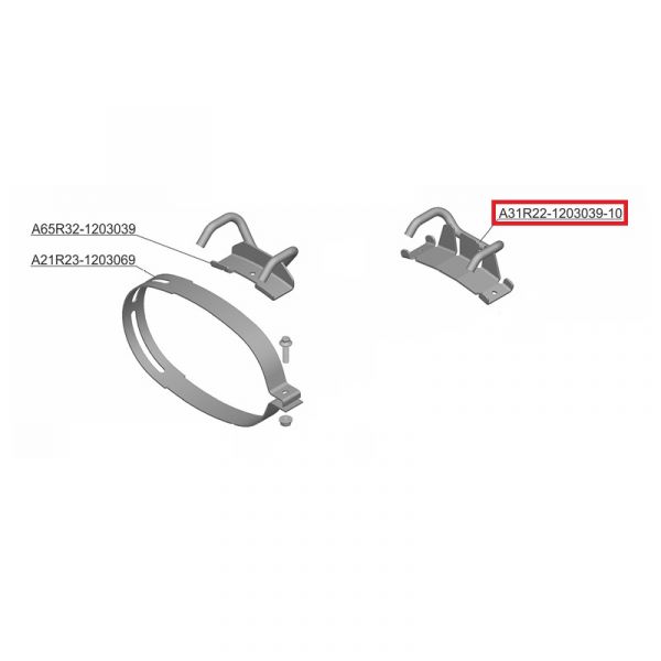 Кронштейн крепл. глушит. ГАЗель NEXT (ПАО "ГАЗ" Оригинал) /А31R22-1203039-10/