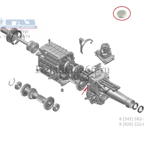 Заглушка удлинителя КПП Волга, ГАЗель, Соболь d-9 (ПАО "ГАЗ" Оригинал) /296906-П/
