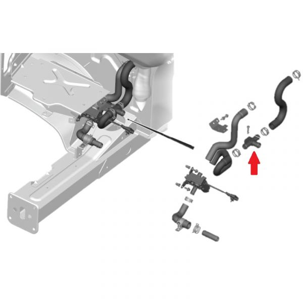 Тройник шлангов отопителя ГАЗель NEXT (ООО "Дзержинская Производственная Компания") /А31R33-8120076/