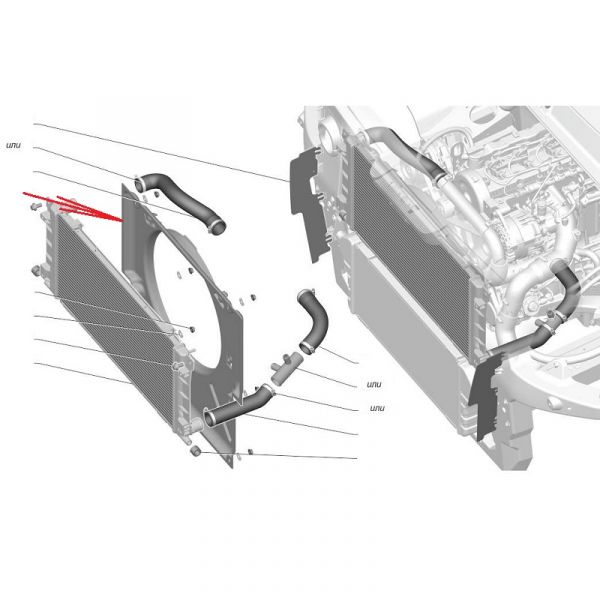 Диффузор радиатора Соболь NN дв. серии "G" (ОАО "Сосновскагропромтехника" ГАЗ Оригинал) /С42R92-1309011-20/