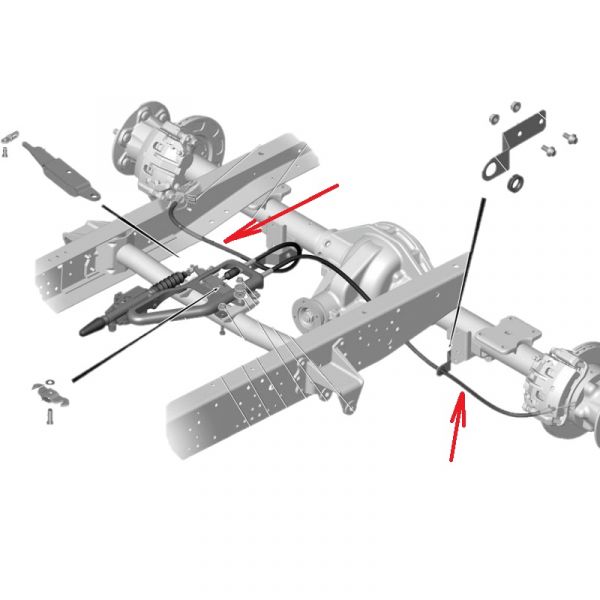 Трос руч.тормоза Соболь NN зад. (ОАО "АвтоКом" ГАЗ Оригинал) /А31S12-3508180-01/