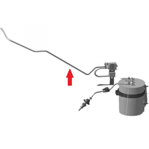 Трубка паропровода адсорбера ГАЗель, Соболь (от коллектора к клапану) (ТИССАН ООО  ГАЗ) /3302-1164190-30/