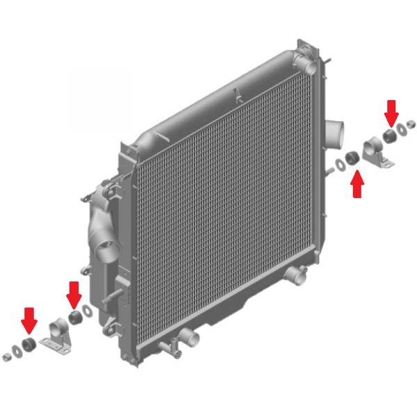 Втулка радиатора ГАЗон NEXT (ООО "РТИ - Альтернатива"  ГАЗ Оригинал) /С41R13-1302094/