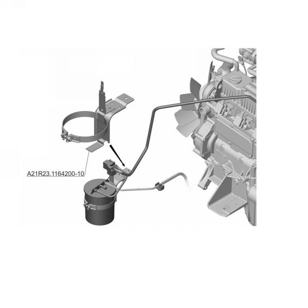 Кронштейн адсорбера с хомутом ГАЗель NEXT (НПФ "ВИТАЛ"  ГАЗ) /А21R23.1164200-10/