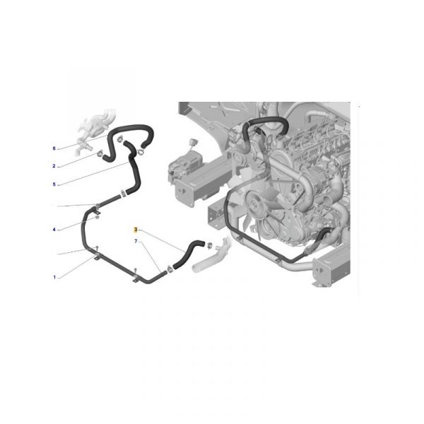 Шланг отоптеля Валдай (угловой, диаметр 20 мм) (Волгопромтранс  ГАЗ Оригинал) /33106-8120030/