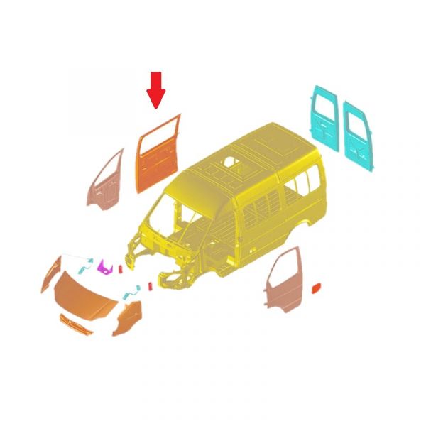 Дверь ГАЗель-2705,2217 сдвиж. н/о (с окном) (ООО "Автомобильный завод "ГАЗ") /2705-6420014-10/