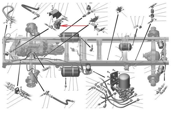 Модулятор АБС ГАЗон NEXT (аналог WABCO) (ООО «ВБК Рус» «Тормозные Системы России») /4721950660/