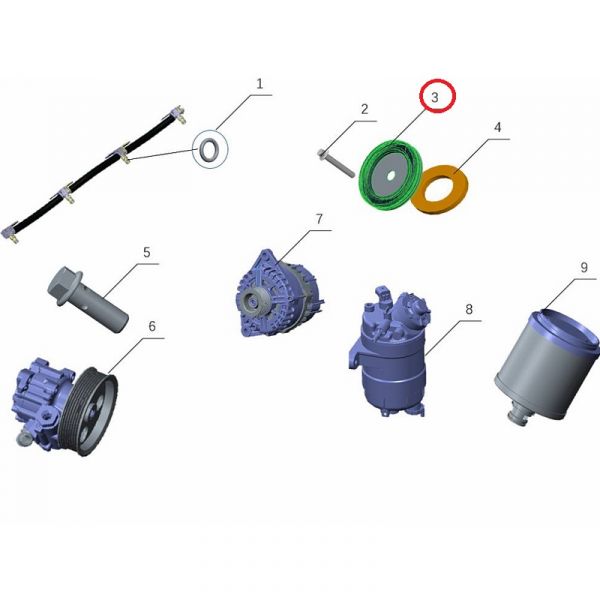 Уплотнитель задней крышки дв. серии "G" (Foton ГАЗ Оригинал) /.PM40005545/