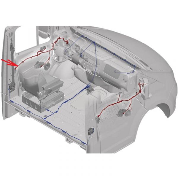 Автопроводка жгут двери ГАЗель NEXT левый (с эл.приводом) (ООО "Автокомплект" ГАЗ Оригинал) /А21R23.3770805-16/