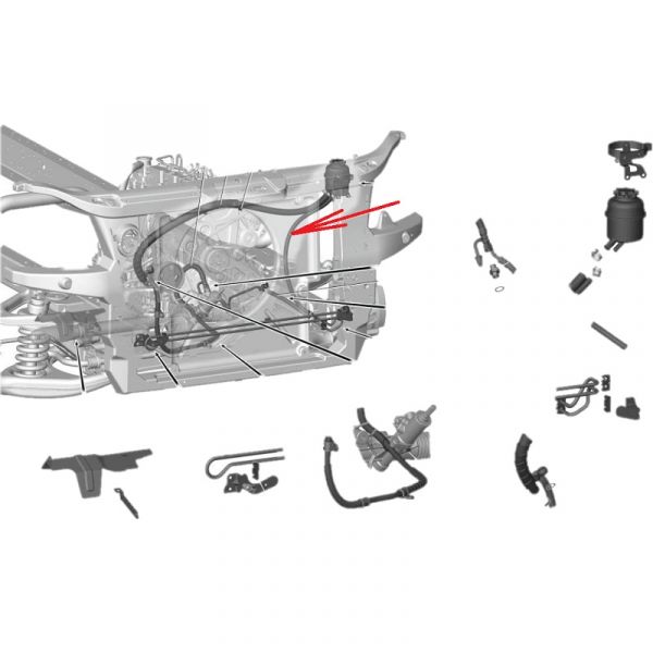 Шланг сливной ГУР ГАЗель NEXT (Yubei ГАЗ Оригинал) /А21R22.3408181-01/