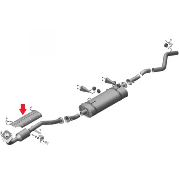 Экран нейтрализатора защит. ГАЗель бизнес дв. А274 Evotech ЕВРО-3 (ООО "Стандартпласт"  ГАЗ Оригинал) /3302.1206648-30/