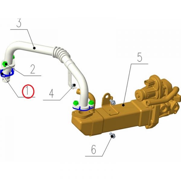 Прокладка ЕГР дв. серии "G" (Foton ГАЗ Оригинал) /.РV10002212/