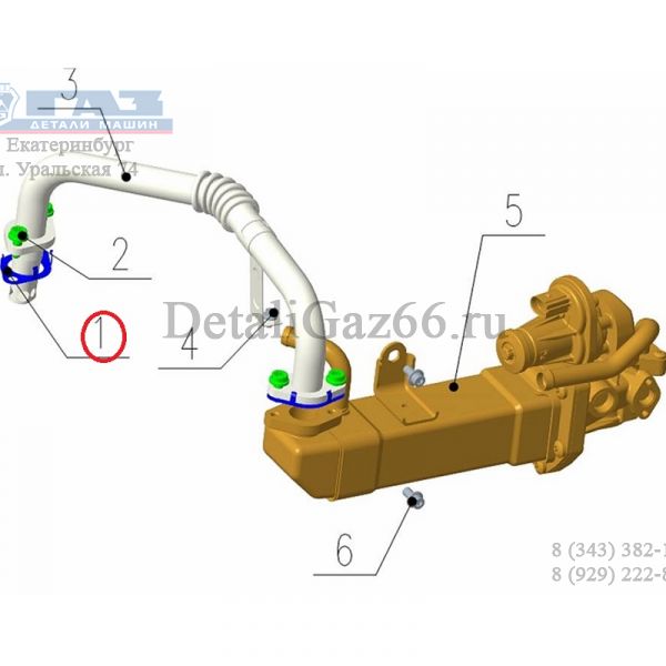Прокладка ЕГР дв. серии "G" (Foton ГАЗ Оригинал) /.РV10002212/