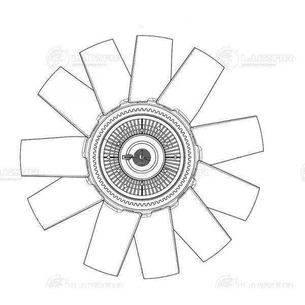 Вентилятор охлаждения дв. УМЗ-А274 Evotech (с вязкостной муфтой) (LUZAR) /lvc0327/