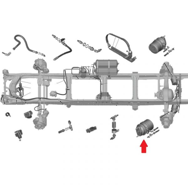 Камера тормозная ГАЗон NEXT задн. левый (SORL ГАЗ Оригинал) /.35302410690А/