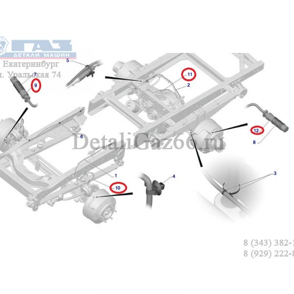 Датчик АБС ГАЗон NEXT (ООО "Автомобильный завод "ГАЗ") /С41R13В-3862120/