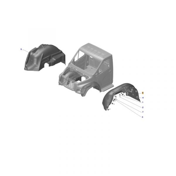Подкрылок переднего крыла ГАЗон NEXT левый (НОВЛАЙН, ЩЕЛКОВО  ГАЗ Оригинал) /С41R11-8403355/