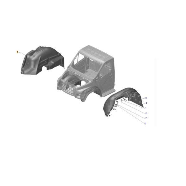 Подкрылок переднего крыла ГАЗон NEXT правый (ОАО "Сосновскагропромтехника" ГАЗ Оригинал) /С41R11-8403354/