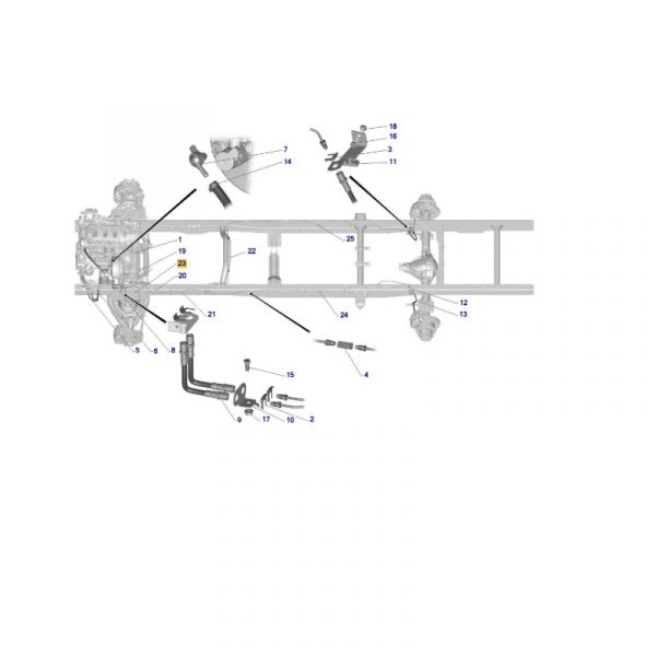 Трубка от шланга к шлангу переднего левого тормоза ГАЗель NEXT (ООО "ИАТ"  ГАЗ Оригинал) /А63R42-3506061-01/